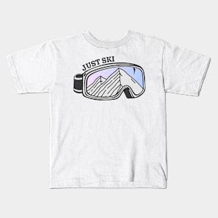 Sunset Mountain Ski Goggles | Just Ski Kids T-Shirt
